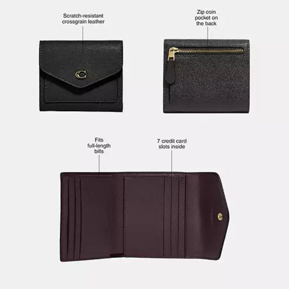 Coach Black Wallet with Gold Accent - Picture 2 of 8